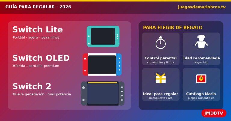 Nintendo Switch para regalar: Lite, OLED o Switch 2 (2026)